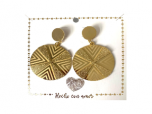 Aretes redondos en cruz