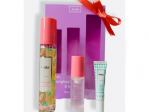 Glow into skincare travel-size trio. Tarte