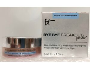 Bye Bye Breakout powder. It cosmetics